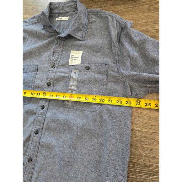 NWT Sonoma Supersoft Flannel Shirt Men's XL Blue Chambray Cozy Fall Staple Y2K - Picture 7 of 9